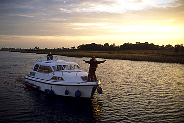 Carrick Craft Kilkenny, Cruising on River Shannon, Near Tarmonbarry, County Roscommon, Ireland