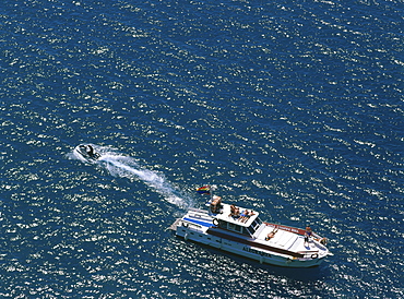 Yacht near Puerto de MÃ›agn, Gran Canaria, Canary Islands, Spain