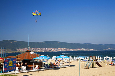 Sosopol Beach in the sunlight, Black Sea, Bulgaria, Europe