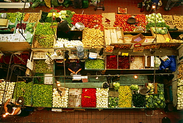 Fruit and vegetable stall at a market, Mercado Liberdad, Gualdajara, Mexico