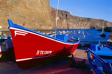 Vueltas harbour, Valle Gran Rey, La Gomera, Canary Islands, Spain, Europe