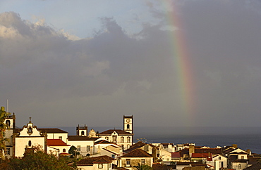 City center of Villa Franca do Campo in Sao Miguel, Azores, Portugal