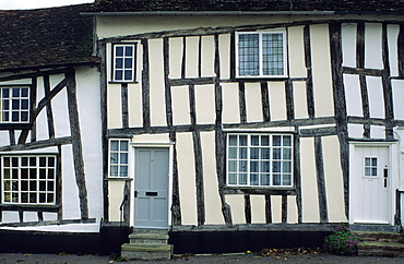 Europe, England, Suffolk, Lavenham, East Anglia, half timbered houses