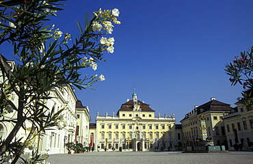 Ludwigsburg palace in the sunlight, Ludwigsburg, Baden-Wuerttemberg, Germany, Europe