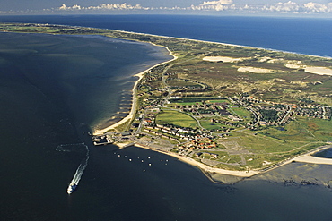 aerial photo of North Frisian island, Sylt and the town of List, Schleswig Holstein, North Sea, Germany