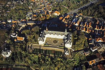 aerial photo of Ploener castle, Schleswig Holstein, northern Germany