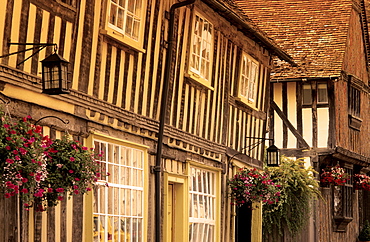 Europe, England, Suffolk, Lavenham, East Anglia, half timbered houses