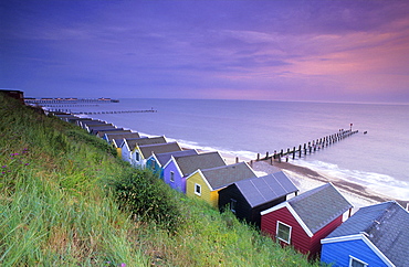 Europe, England, Suffolk, Southwold, East Anglia, bathing cabins