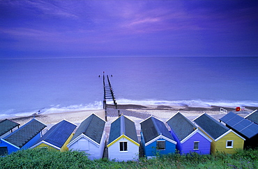 Europe, England, Suffolk, Southwold, East Anglia, bathing cabins