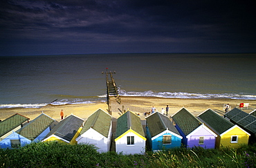 Europe, England, Suffolk, Southwold, East Anglia, bathing cabins