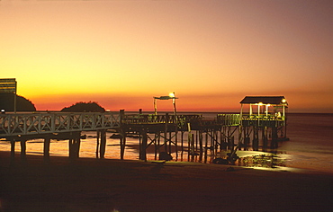 Jetty at sunset, Playa Coco, Costa Rica