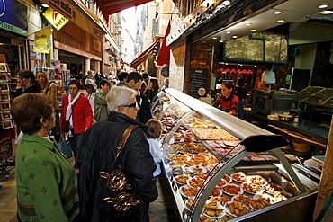 France old city cnter food stall with specialities from Nice