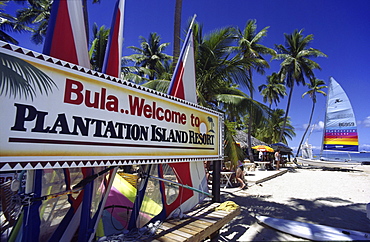 Fiji Islands, South pacific, Plantation Island resort beach