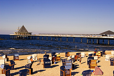 Usedom, Heringsdorf, beach chairs, wind shelter