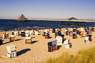 Usedom, Heringsdorf, beach chairs, wind shelter