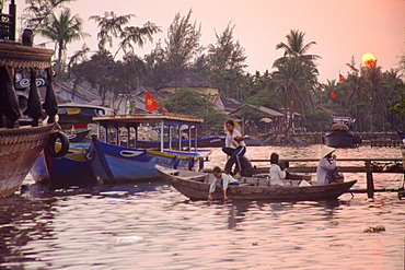 Boats of floating market, Hoi An, Vietnam