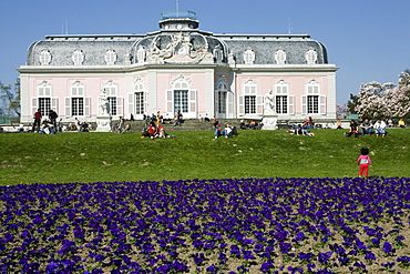 castle of Benrath, world heritage of UNESCO, sightseeing spot, local recreation area, Duesseldorf, state capital of NRW, North-Rhine-Westphalia, Germany