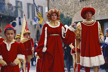 Traditional celebration, Sagra del Tordo, Montalcino, Tuscany, Italy