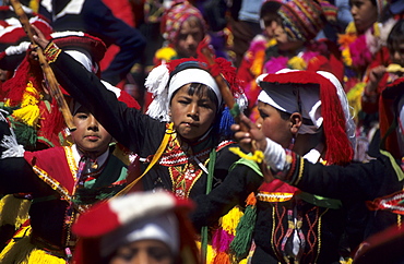 traditional procession in Cuzco, Peru