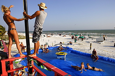 Spring break party in Fort Myers Beach, Florida, USA