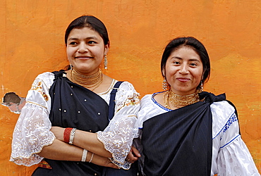 Indigenous women in Otavalo, Ecuador, South America