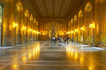 Golden Hall in the Stadshuset on the Island of Kungsholmen, Stockholm, Sweden