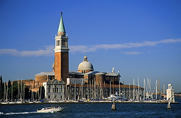 San Giorgio with spire and marina, Venice, Venezias, Italy