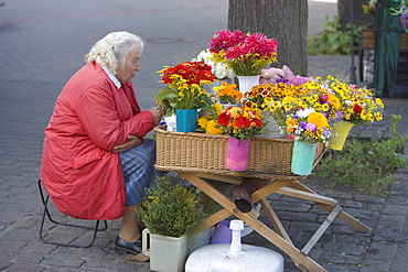 Flower vendor on Esplanade