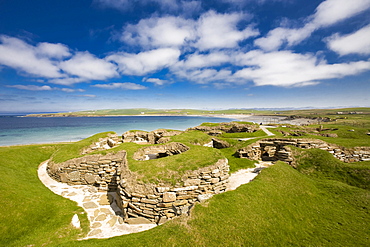 Stone age, Neolithic, settlement Skara Brae, UNESCO World Heritage, West Mainland, Orkney Islands, Scotland, Great Britain