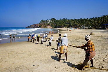 India Kerala Kovallam fishermen