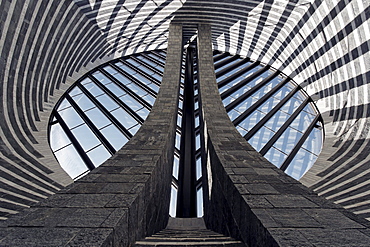 Switzerland Ticino Mogno village church designed by Mario Botta