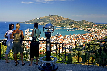 Greece Zakynthos town panoramic view from Strani hill