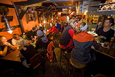 Apres Ski in a pub, Andermatt, Canton Uri, Switzerland