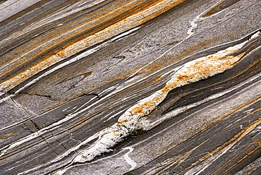 Pattern of Gneiss rock, valley of Verzasca, Verzasca, Ticino, Switzerland