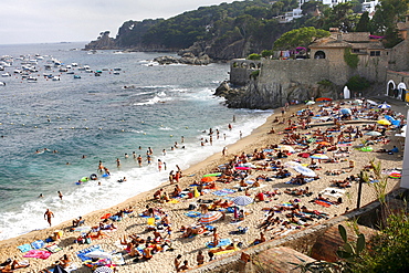 Beach life, Calella de Palafrugell, Costa Brava, Catalonia, Spain