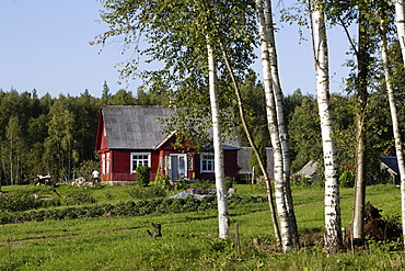 Farmhouses in the area of Trakai, Lithuania