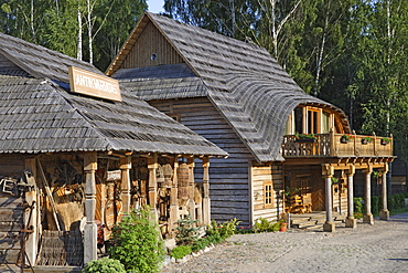 Souvenir shop in the area of Kaunas, Lithuania