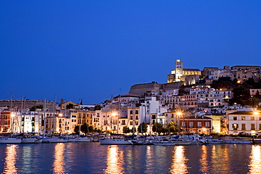 Harbour, Dalt Vila, Old Town, Eivissa, Ibiza, Balearic Islands, Spain