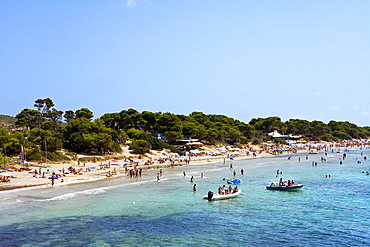 Beach, Platja de ses Salines, Ibiza, Balearic Islands, Spain