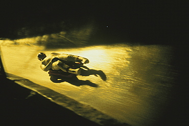 Luge on a skating rink