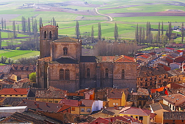 Cityscape of Penaranda de Duero and landscape, Castilla Leon, Spain