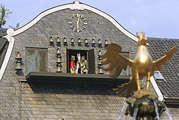 Eagle on Goslar's market fountain, Harz Mountains, Lower Saxony, northern Germany, UNESCO, World Heritage Site, list