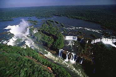 Iguassu Waterfalls, Aerial view, Brazil, Argentina