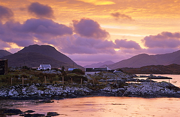 Ballynakill Harbour at sunrise, Connemara, Co. Galway, Ireland, Europe