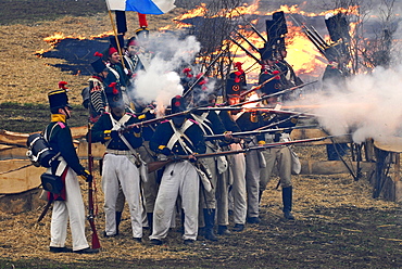 Mock 3-emperor-battle 2.12.1806, Slavkov, Austerlitz, Czech Republic