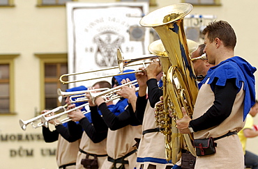 Brass musik, wine celebration, Znojmo, Czech Republic