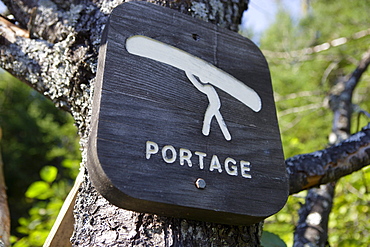 Sign along Penobscot River, Maine, USA