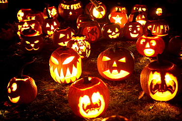 Jack-O-Lantern at Pumpkin Festival in Keene, New Hampshire, USA