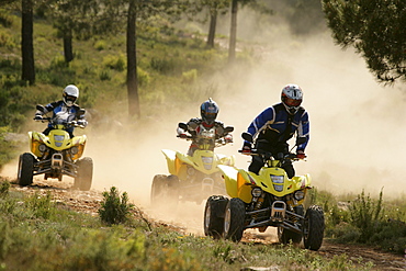 People driving Suzuki Quads, Suzuki Offroad Camp, Valencia, Spain