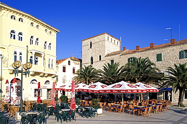 Pavement Cafe, Trg Municipium Arba, Rab, Rab island, bay of Kvarner, Croatia